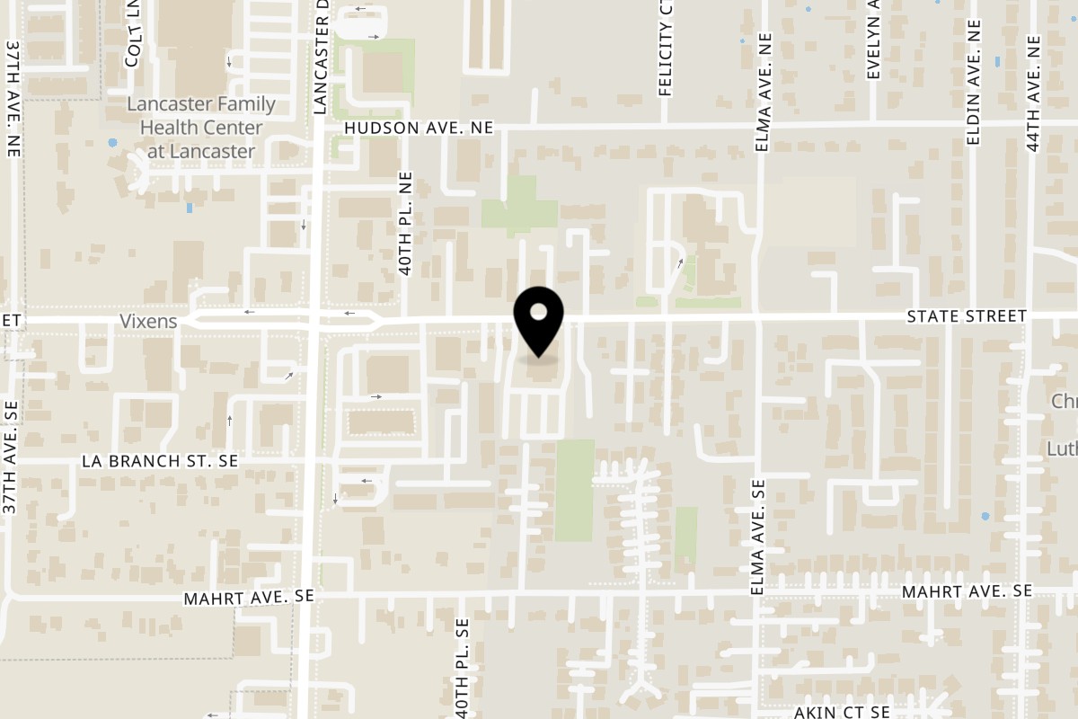 Map showing the location of Spicee Bite The Yard on 4106 State St in Salem